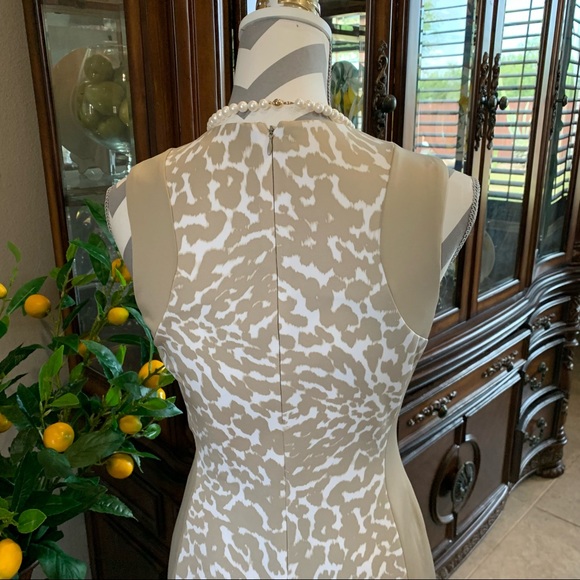 Calvin Klein | animal print colorblock scuba dress size 8 - Picture 15 of 15